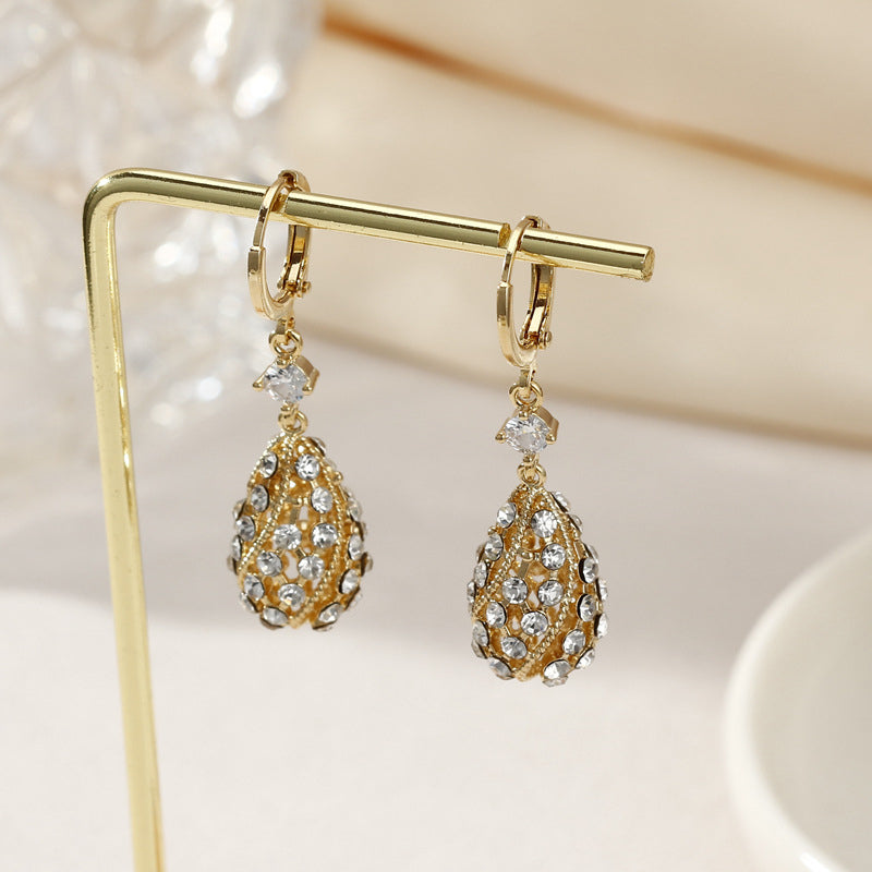 Fashionable Diamond Water-Drop Earrings