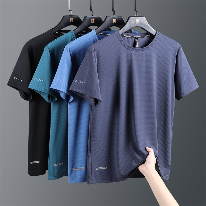 🔥Cool and Stylish Ice Silk Round Neck T-Shirt - 49% Off