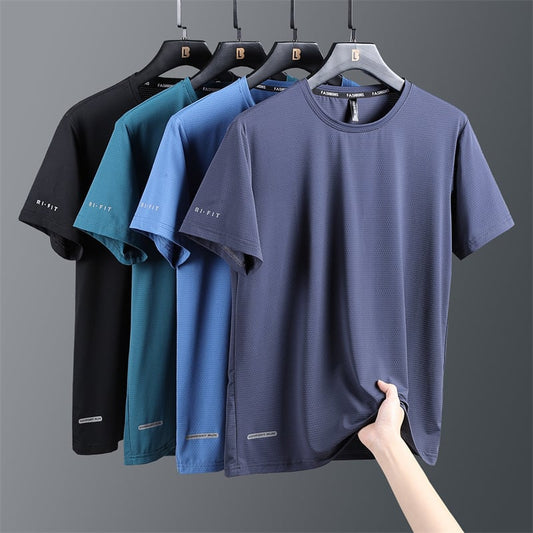 🔥Cool and Stylish Ice Silk Round Neck T-Shirt - 49% Off