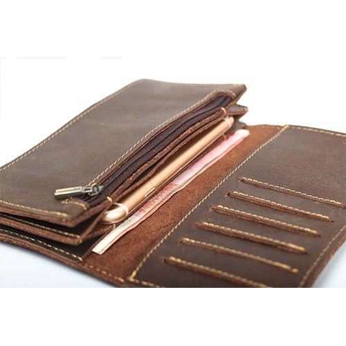 Handmade Mens Leather Wallet Personalized