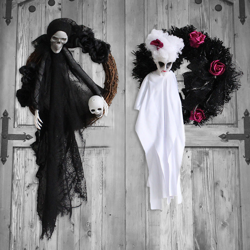 Spook Up Your Halloween with our Ghost Door Hanging Decor - Perfect for Horror Parties!