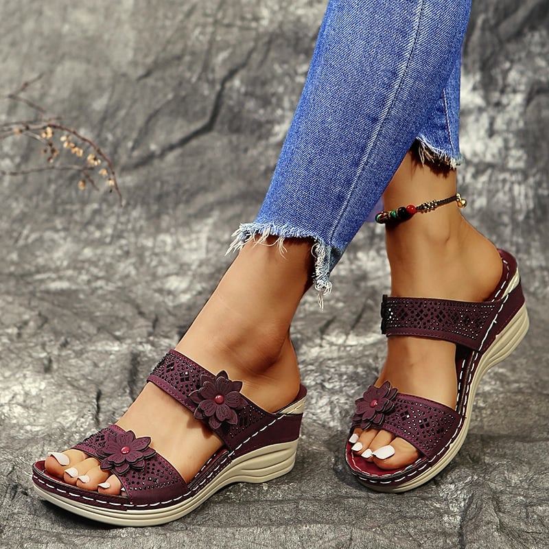 🌸 Flower Power! Save 20% on Women's Soft Floral Wedge Sandals 🌸