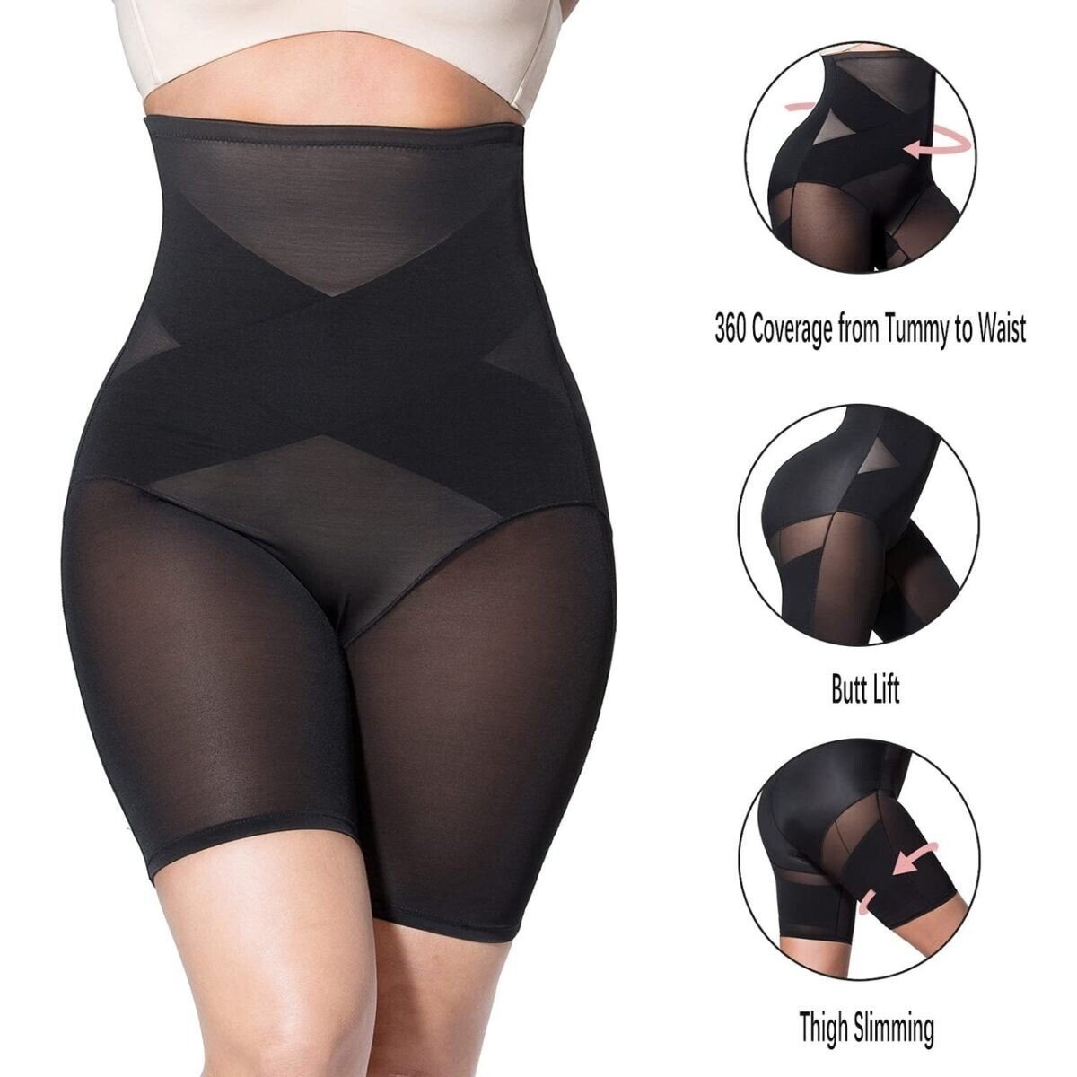 Get a Perfect Figure with Our Cross-Compression High Waisted Shaper - 49% Off for Summer Sale!