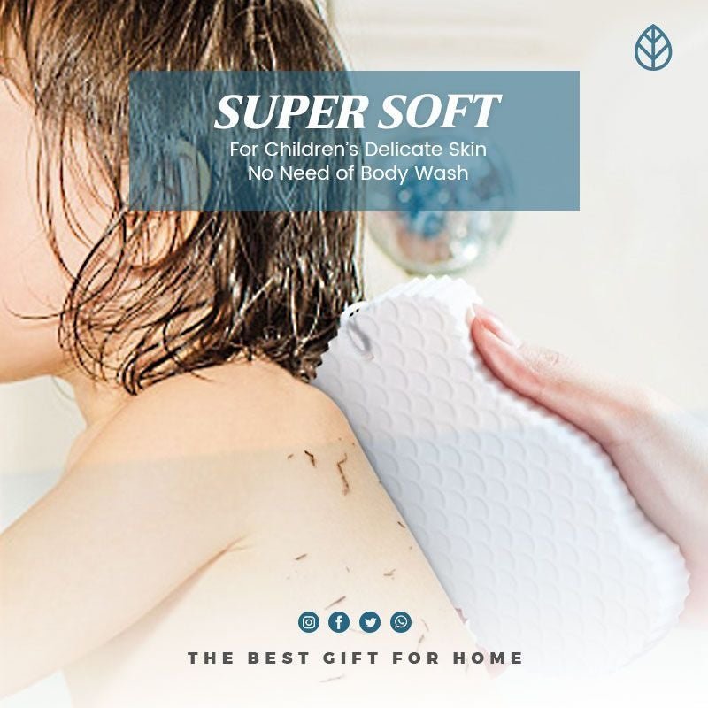 Ultra-Soft Exfoliating Bath Sponge with Gentle Cleaning Power