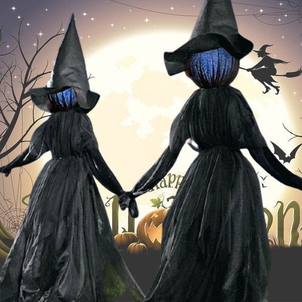 Add a Touch of Magic to Your Halloween Decor with our Lighted Witch Stake - Limited Stock