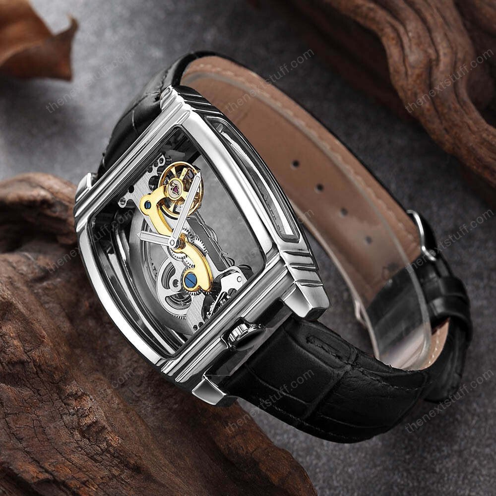 Embrace Timeless Elegance with the Transparent Automatic Mechanical Steampunk Skull Luxury Gear Watch