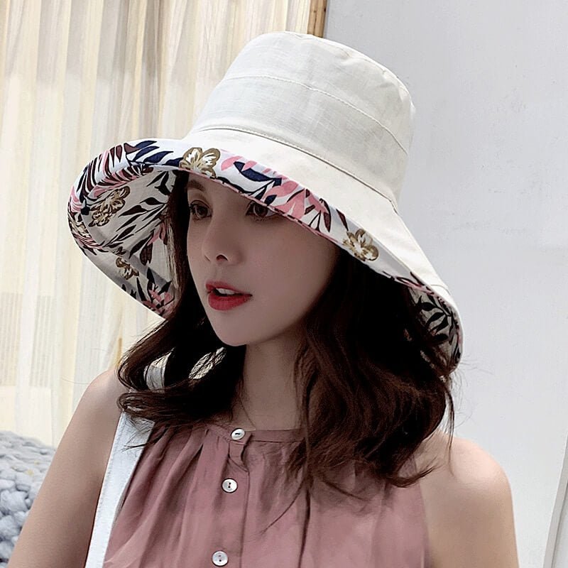 Stylish Wide Brim Cotton and Linen Summer Hat