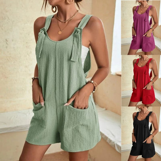 👗 Women's Stylish U-Neck Short Jumpsuits for Summer Holidays 🌞