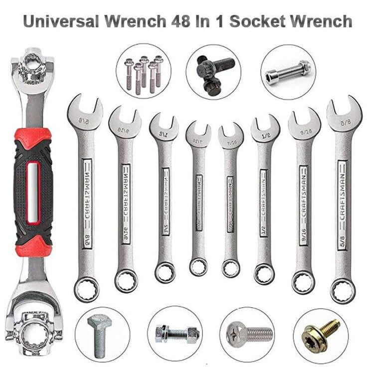 [💥Limited  Discount]Get the Job Done with Ease: 48 in 1 Universal Socket Wrench