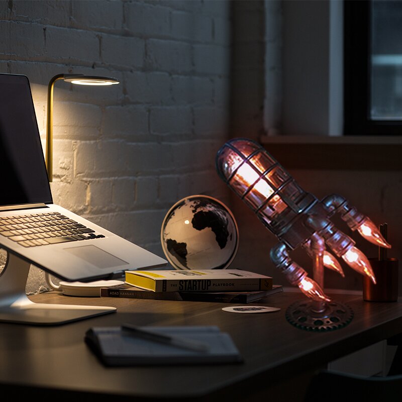 🔥Hot Sale🎁- Steampunk Rocket Lamp