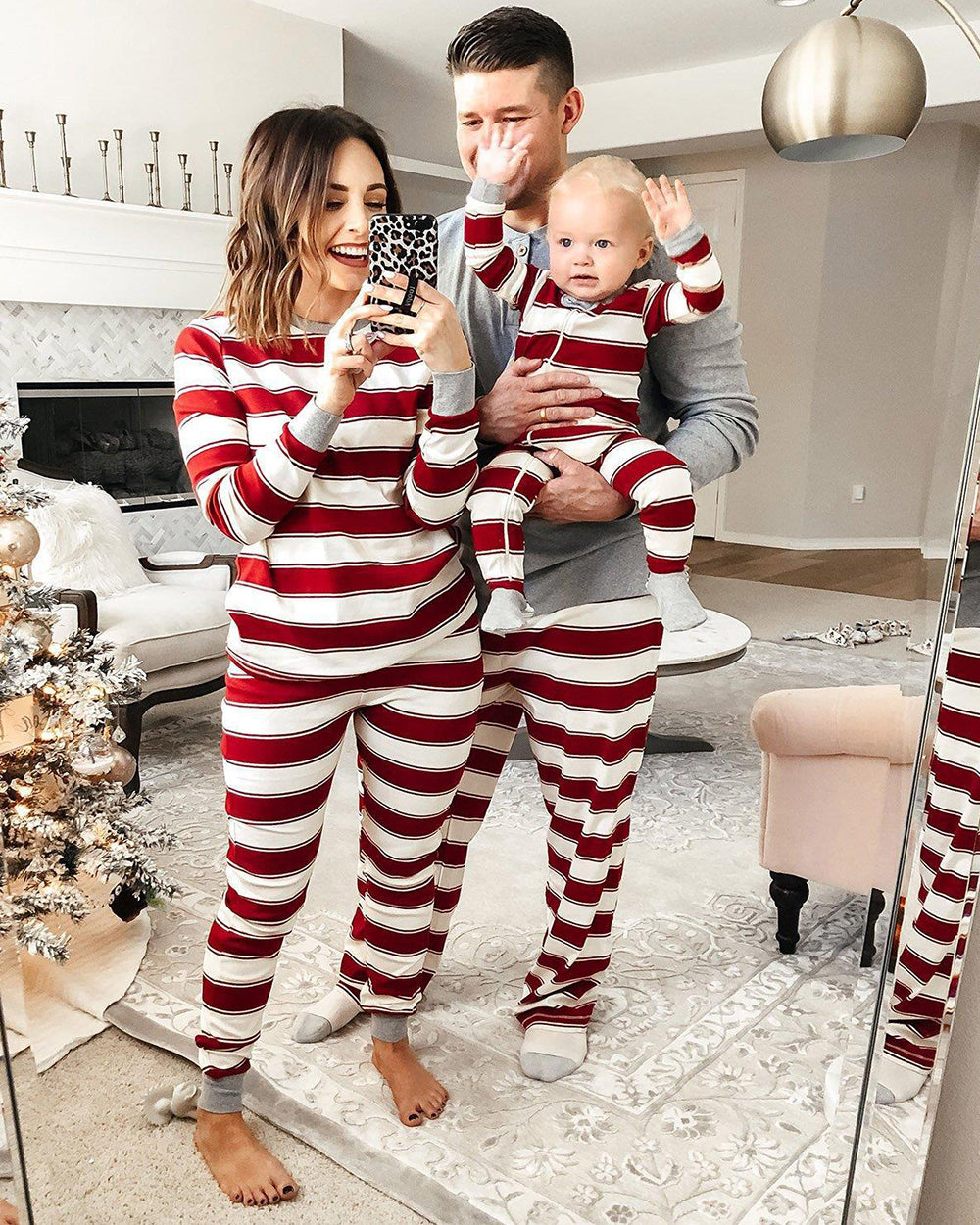 🎁🎅 Get Festive with our Early Christmas Pre-Sale: 50% Off Christmas Red Striped Family Pajamas! 🎄🎁