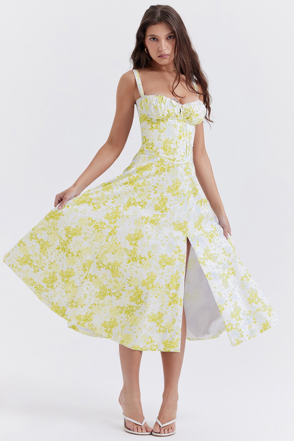 Stay Cool and Comfortable with Our Print Bustier Sundress - 40% Off!ss