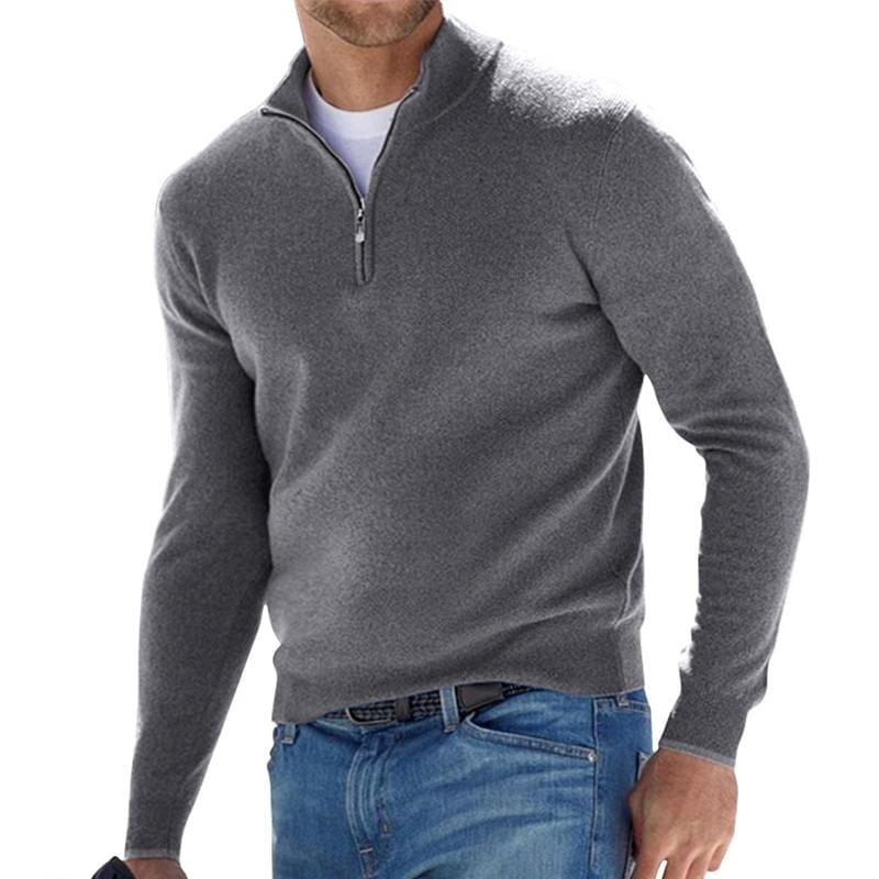Upgrade Your Style with our Men's Basic Zipped Sweater