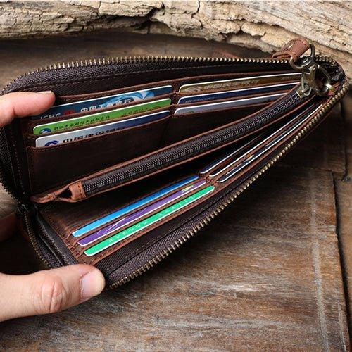 Leather Wallet Credit Card Holder Money Clip