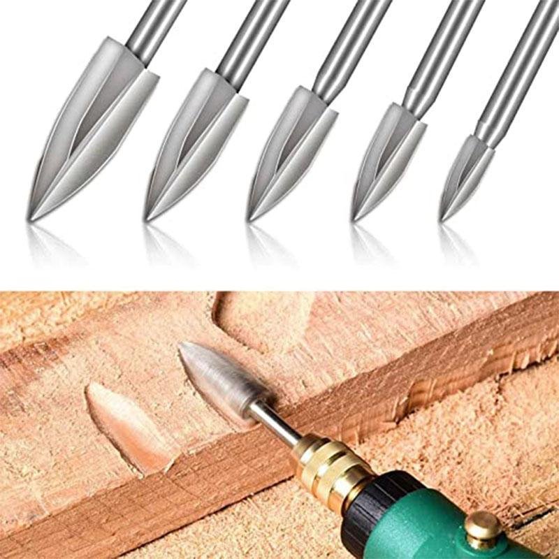 Elevate Your Woodworking Game with 5-Piece Wood Carving Drill Bit Set