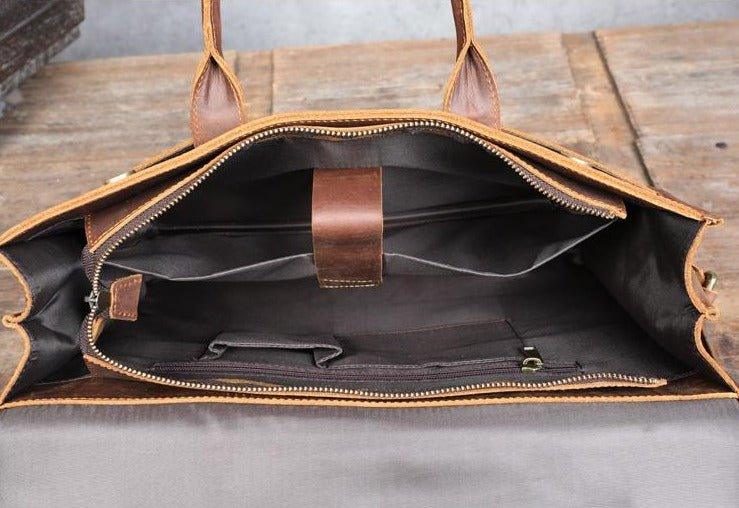 Slim Leather Laptop Bag for Men