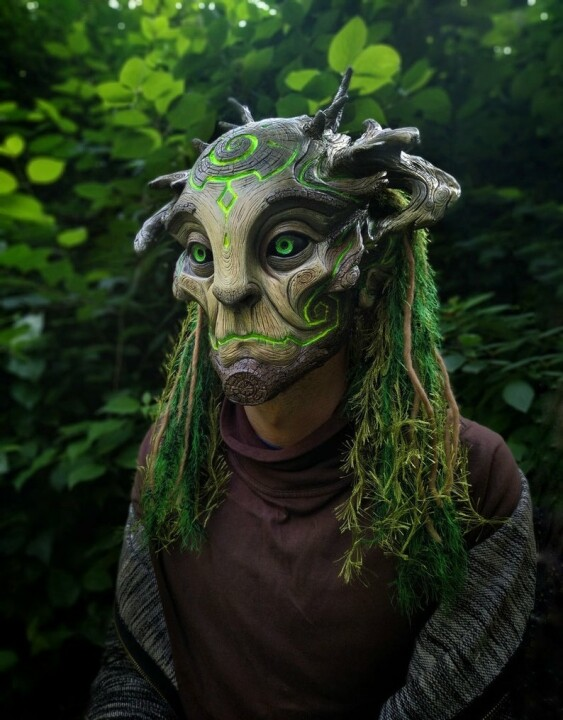 Embrace the Magic of Nature with Our Green Man Forest Spirit Mask