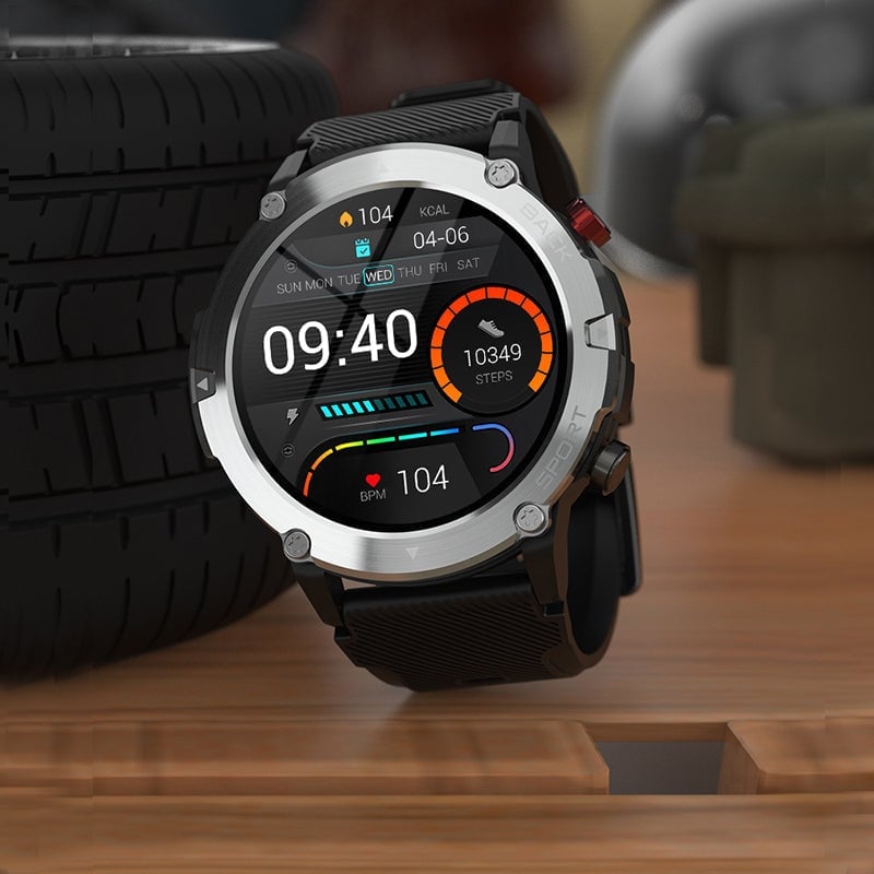 Command Your Time with the Military 2023 HD LCD Bluetooth Tactical Smart Watch