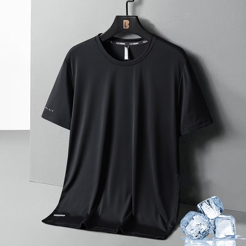 🔥Cool and Stylish Ice Silk Round Neck T-Shirt - 49% Off