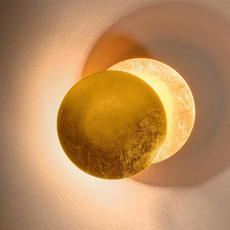 Nordic Eclipse LED Wall Lamp for Modern and Creative Bedroom Decor