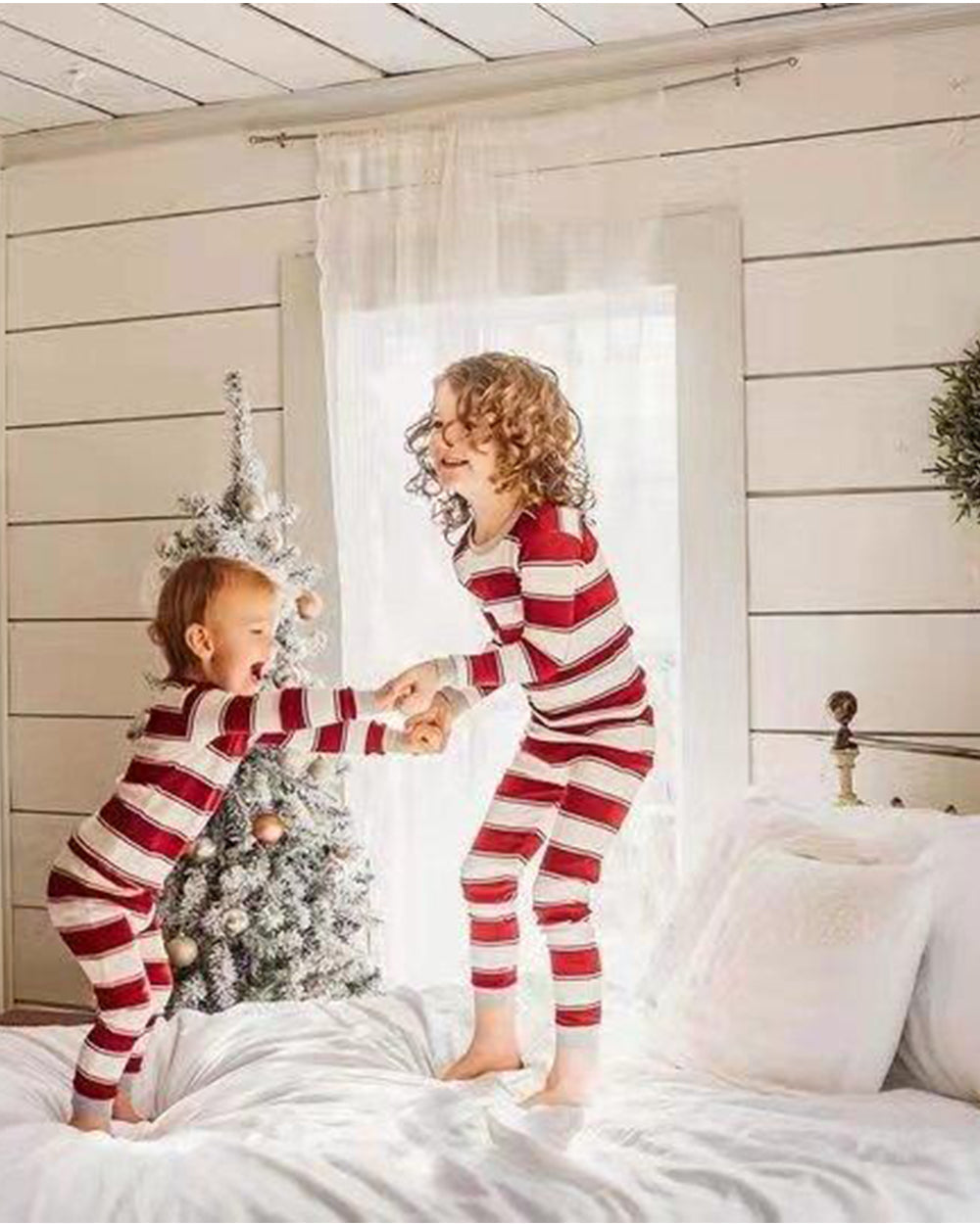 🎁🎅 Get Festive with our Early Christmas Pre-Sale: 50% Off Christmas Red Striped Family Pajamas! 🎄🎁
