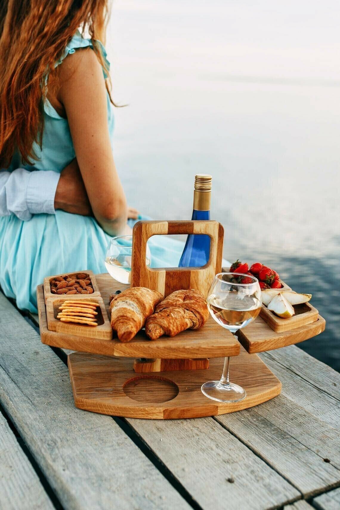 Elevate Your Picnic Experience with the Portable Wooden Outdoor Wine Table