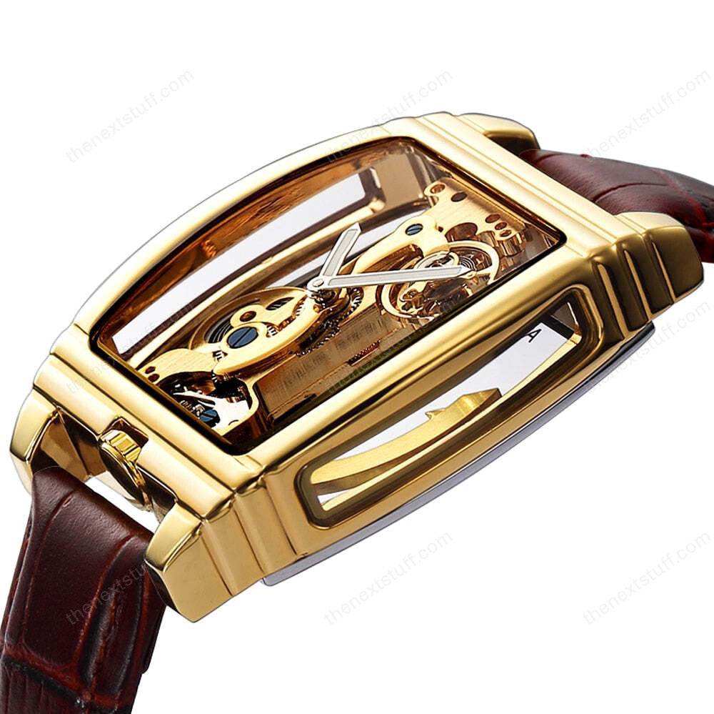 Embrace Timeless Elegance with the Transparent Automatic Mechanical Steampunk Skull Luxury Gear Watch