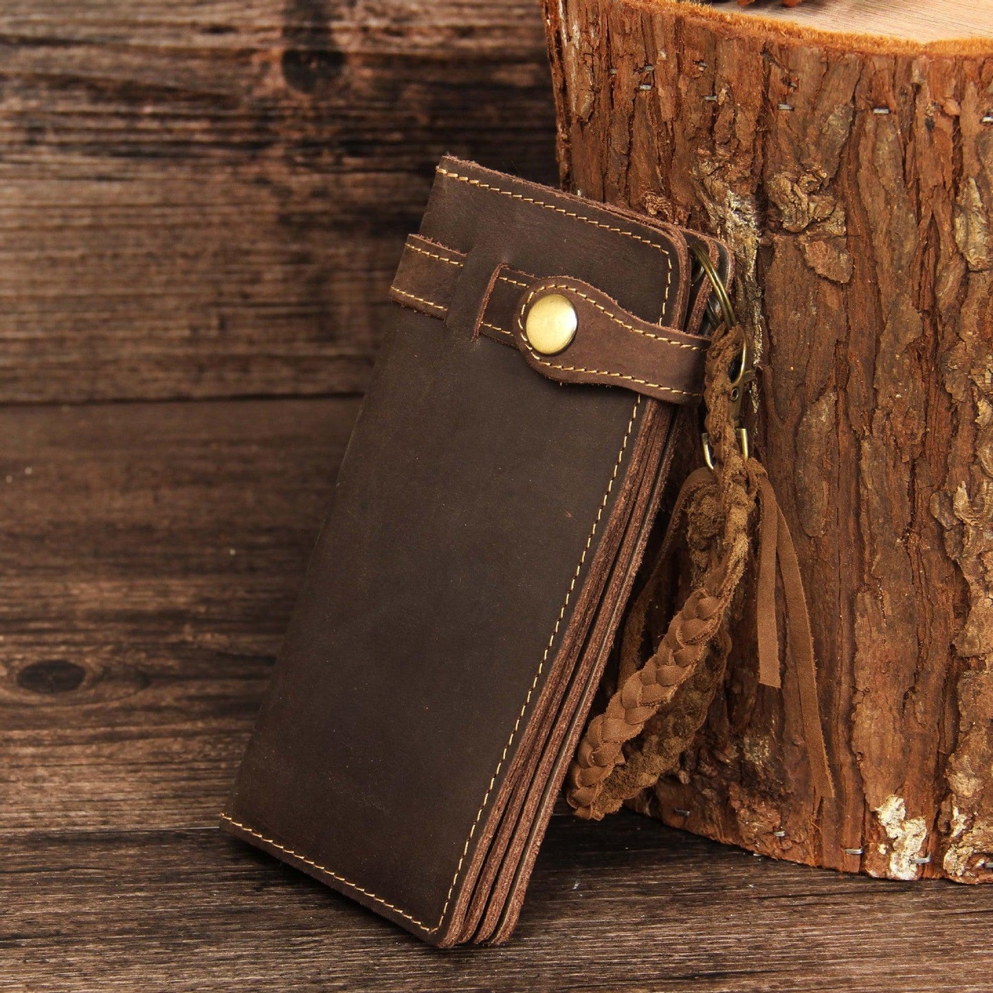 Handmade Mens Leather Wallet Personalized