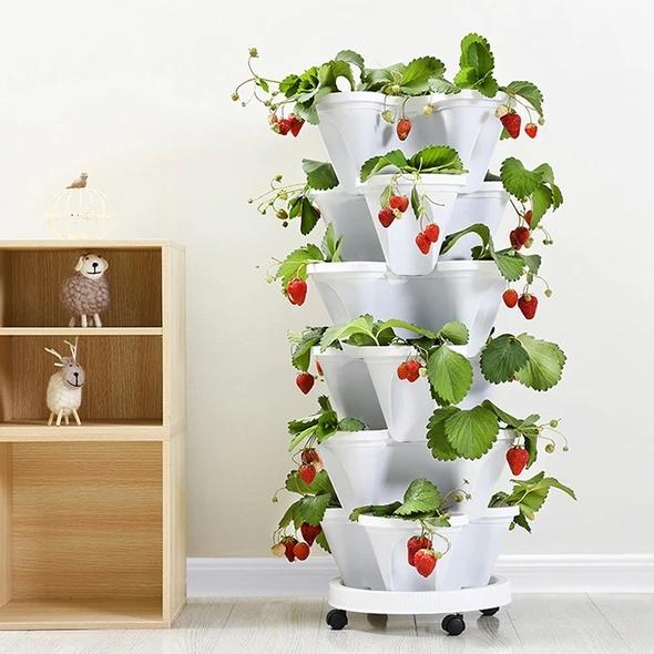 Stand Stacking Planters Strawberry Planting Pots