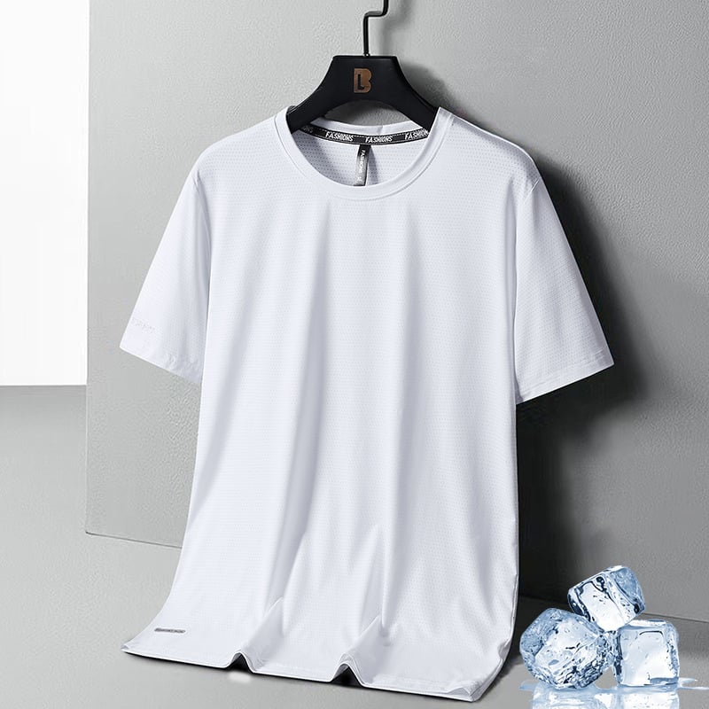 🔥Cool and Stylish Ice Silk Round Neck T-Shirt - 49% Off