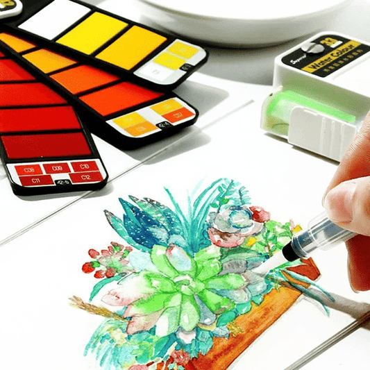 🎨Portable Watercolor Masterpiece: Handy Watercolor Travel Kit
