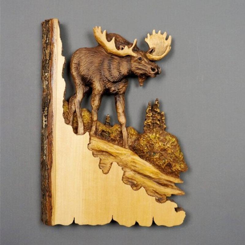 Exquisite Animal Carving Handcraft Wall Decoration