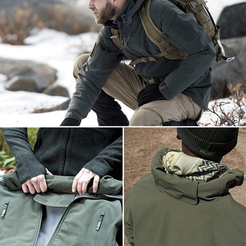 Men's Windproof Waterproof Jacket - Camouflage Hooded Mountaineering Thermal Jacket