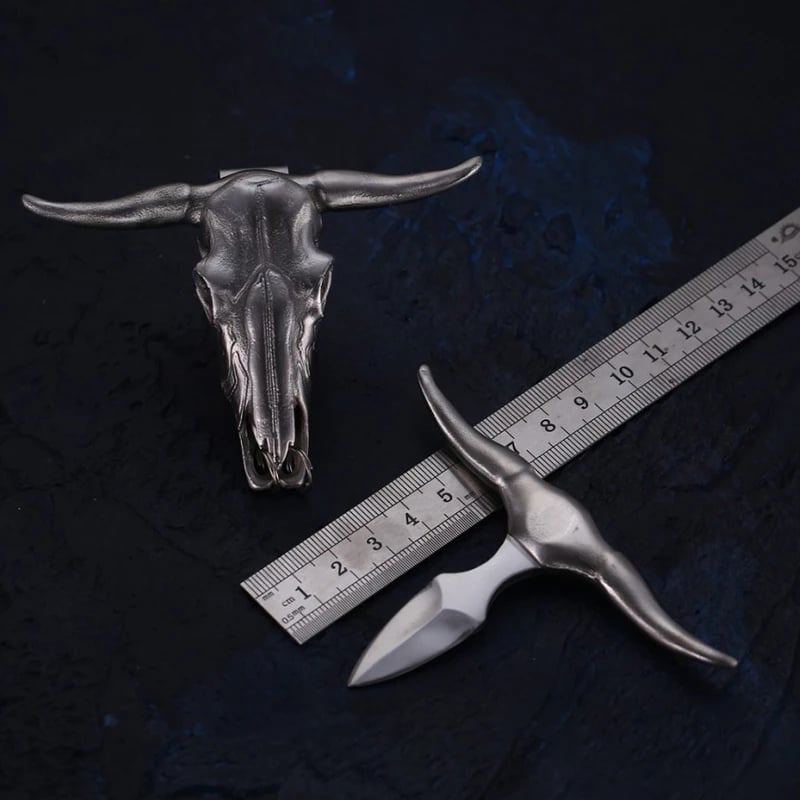 🔥Hot SALE 49% OFF🔥Tactical Stainless Steel Bull Headgear Belt Buckle(Buy 2 Free Shipping)