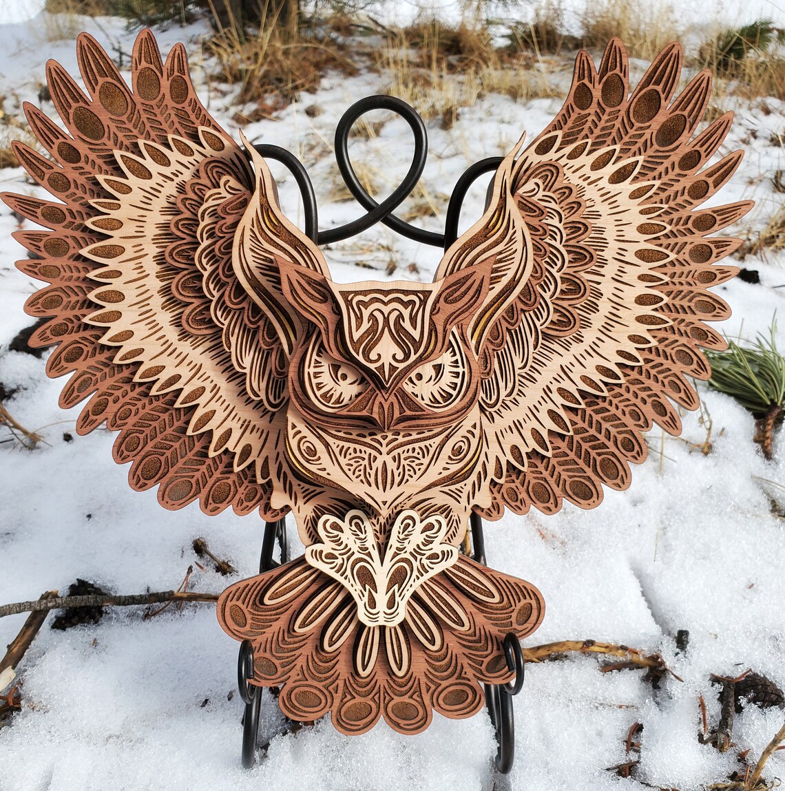 Whimsical 3D Owl Wood Wall Hanging - A Delightful Gift for Owl Enthusiasts 🎁