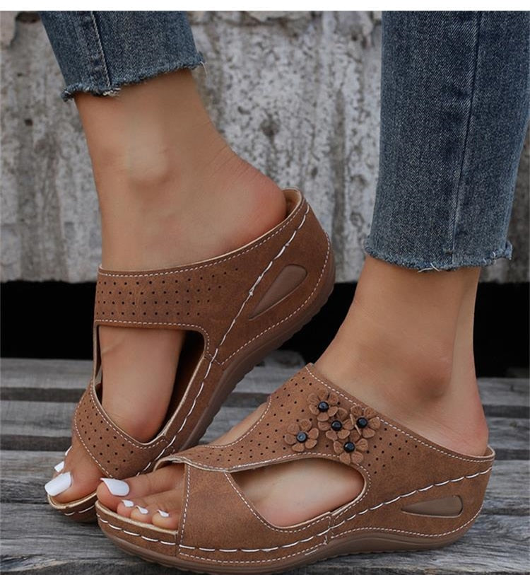 50% OFF Summer Sale 🌈 Premium Slip-On Orthopedic Diabetic Wedge Sandals For Women