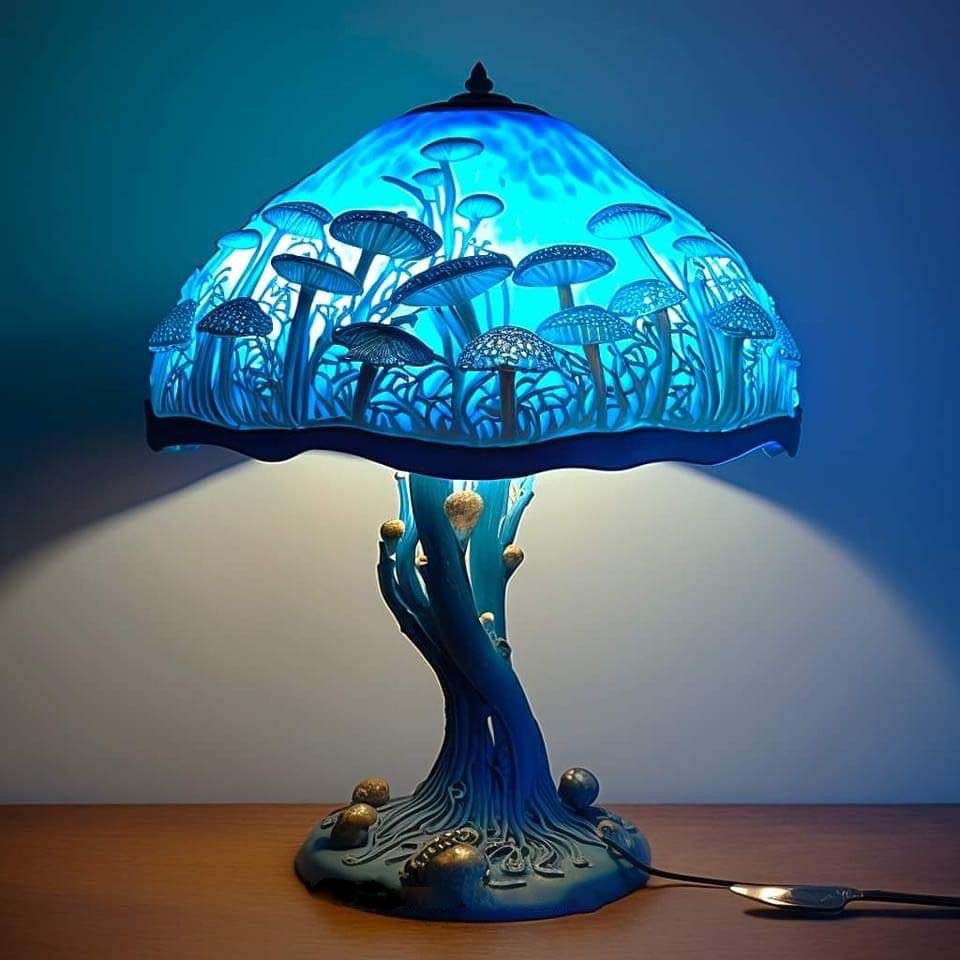 🌿Stained Resin Plant Table Lamp - Unique Decor Piece for Your Home🌿