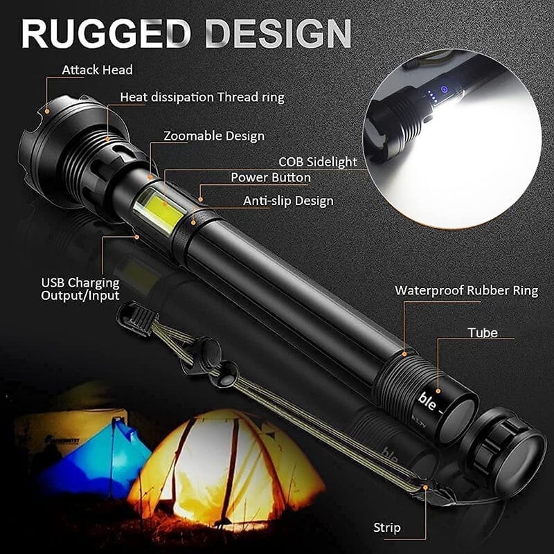 Illuminate Your World with Our Super Bright Rechargeable LED Flashlight - Hot Sale!