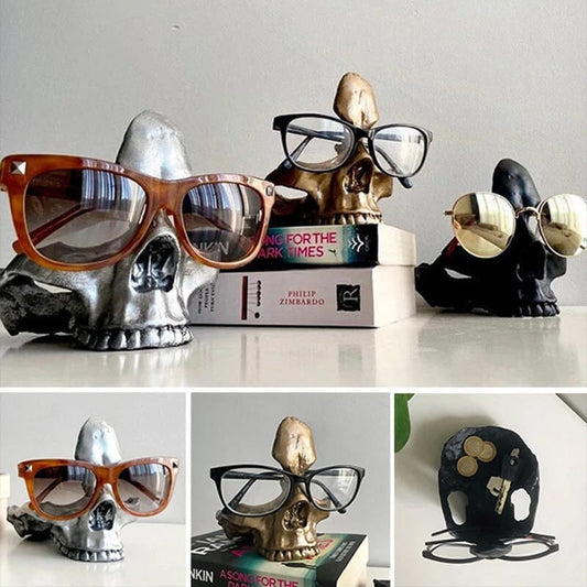 Stylish Skull Glasses Stand Holder - Enhance Your Eyewear Display!