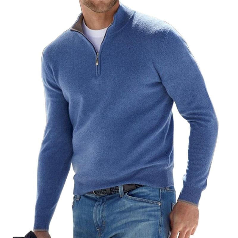 Upgrade Your Style with our Men's Basic Zipped Sweater – Ztlogo.com
