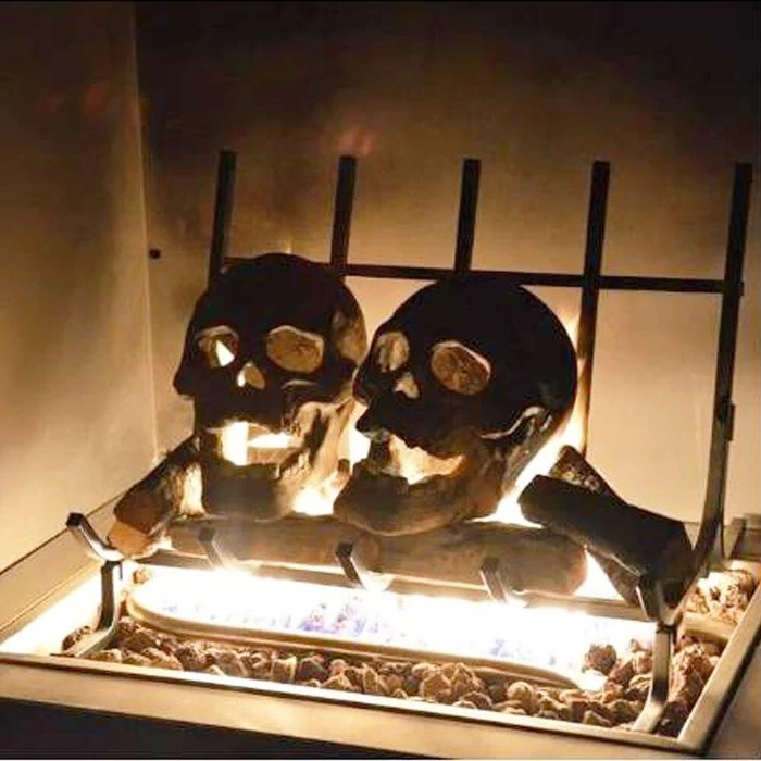 💀Heat Up Your Halloween with our Terrifying Human Skull Fire Pit - Limited Time Sale