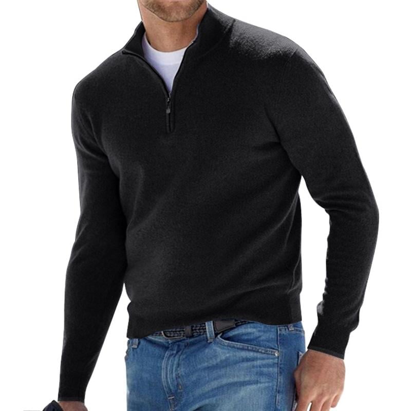 Upgrade Your Style with our Men's Basic Zipped Sweater