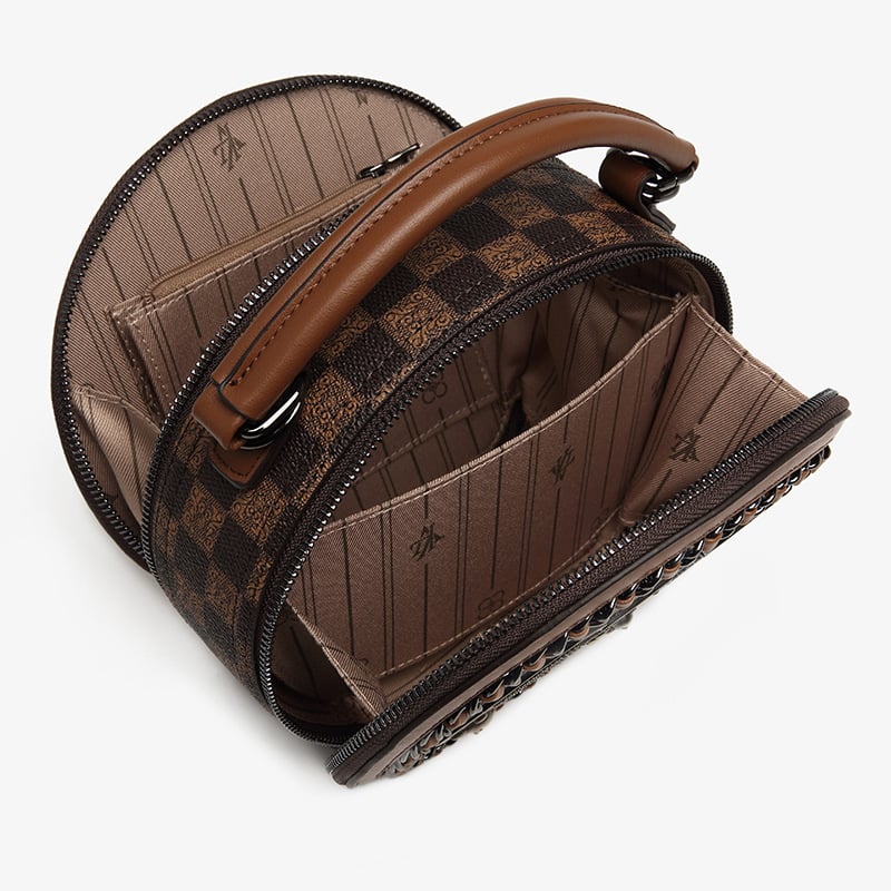 Fashion Retro Bear Badge Print Leather Purse Handbags (Double Zipper) - Last Day Promotion 70% OFF