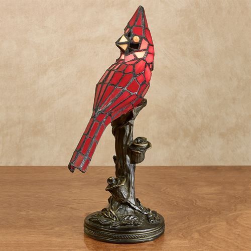 Illuminate Your Home with the Handmade Cardinal Bird Lighted Art Lamp!