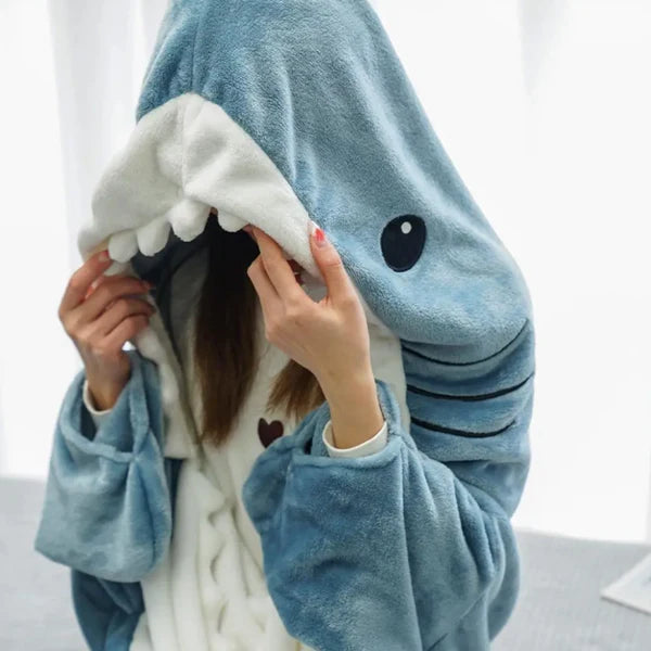 Embrace Warmth and Luxury with our Plush Shark Blanket - Unleash Your Inner Shark!