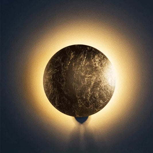 Nordic Eclipse LED Wall Lamp for Modern and Creative Bedroom Decor